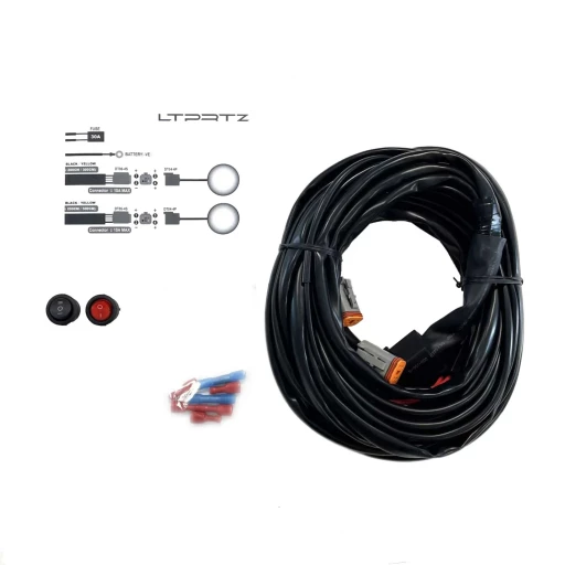 Verdrahtungsbaum für zwei Zusatzscheinwerfer mit 4-Pin DT-Stecker