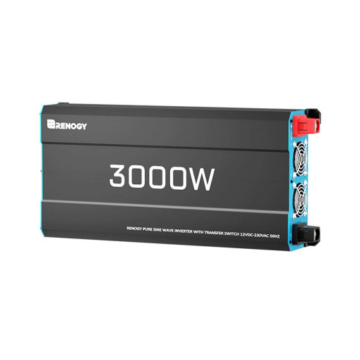 3000W 12V Solar Inverter Pure Sine Wave DC to AC for Camper Van Motorhome Off-Grid